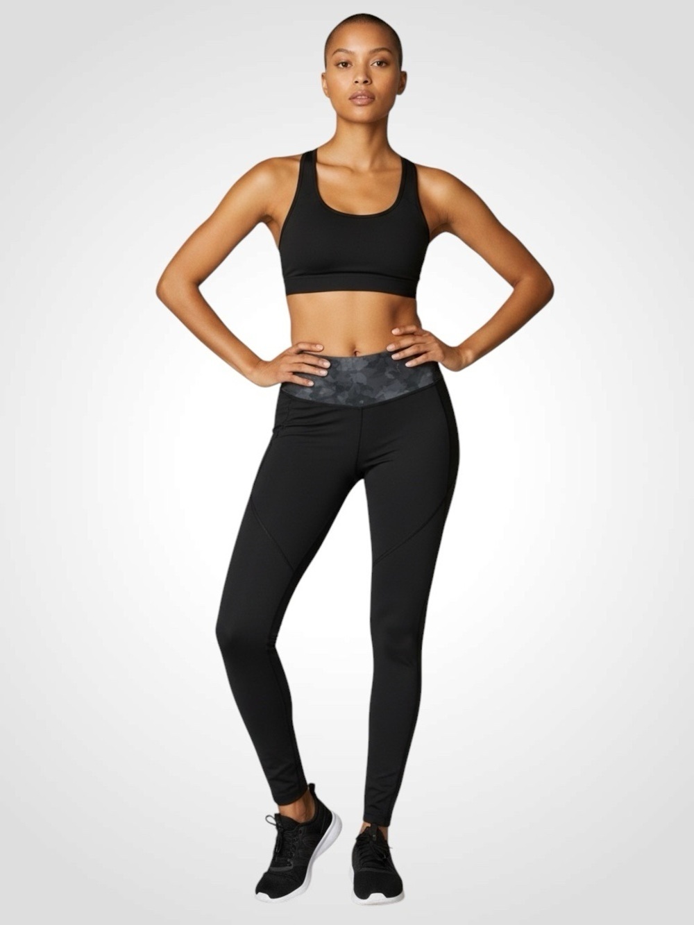 Ricki’s Workout Leggings Gym Activewear Black Grey Size XS